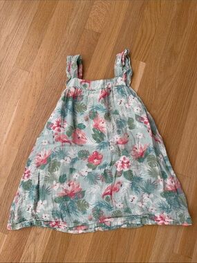 Angel Dear Mint Green Floral Flamingo Sundress